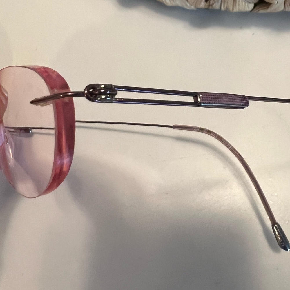 Silhouette Rimless Pink Sunglasses - Picture 3 of 8